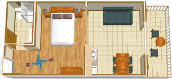 Tlocrt Apartman 1 - Kuća 1